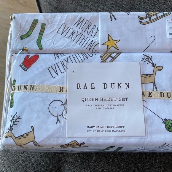 Rae Dunn Bedding Rae Dunn Queen Merry Everything Christmas Sheets
